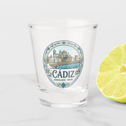 Cádiz Spanje Shot Glas (Voorkant)