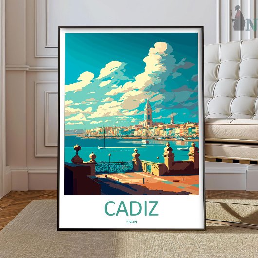 Cadiz Travel Print Wall Art Cadiz Wall Hanging Hom