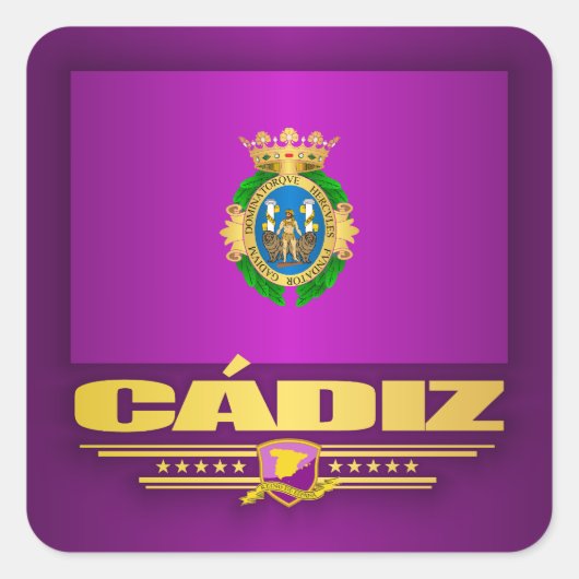 Cadiz Vierkante Sticker (Voorkant)