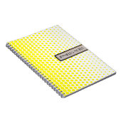 Cadmium Geel Stippen Elegant Modern Wit Notitieboek (Rechterzijde)