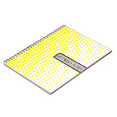 Cadmium Geel Stippen Elegant Modern Wit Notitieboek (Linkerzijde)