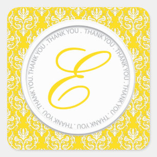 Cadmium Monogram Party Favor Stickers