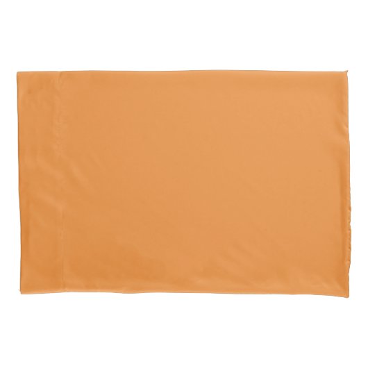 Cadmium orange (solid color) kussensloop (Voorkant-Links)