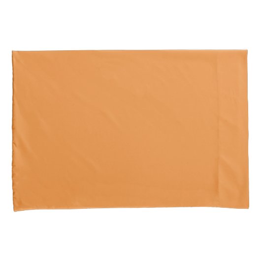 Cadmium orange (solid color)  kussensloop (Voorkant-Rechts)