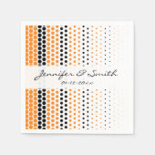 Cadmium Oranje en Black Polka Dot Servetten (Voorkant)