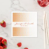 Cadmium Oranje Stip Modern Wit Servetten (Insitu)
