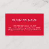 Cadmium red color background visitekaartje (Achterkant)