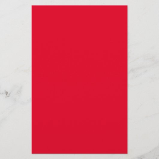 Cadmium Red Solid Color Briefpapier (Voorkant)