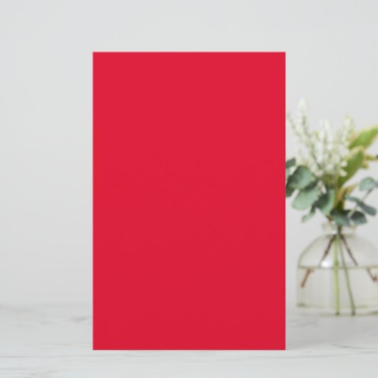 Cadmium Red Solid Color Briefpapier (Staand voorkant)