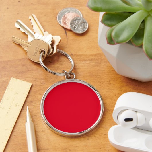 Cadmium Red Solid Color Sleutelhanger (Bureau)
