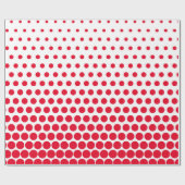 Cadmium Rood Stippenpatroon Modern Wit Cadeaupapier (Vlak)