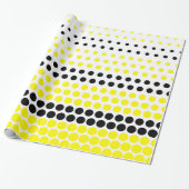 Cadmium Yellow en Black Polka Dot Cadeaupapier (Uitgerold)