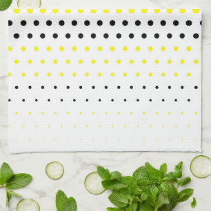 Cadmium Yellow en Black Polka Dot Theedoek