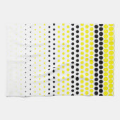 Cadmium Yellow en Black Polka Dot Theedoek (Horizontaal)