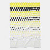 Cadmium Yellow en Black Polka Dot Theedoek (Verticaal)