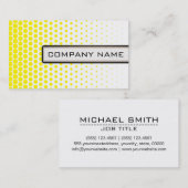 Cadmium Yellow Polka Dot Elegant Modern White Visitekaartje (Voorkant / Achterkant)