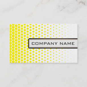 Cadmium Yellow Polka Dot Elegant Modern White Visitekaartje