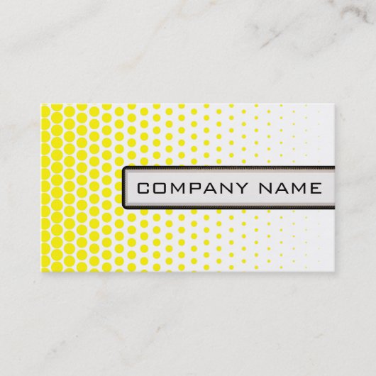 Cadmium Yellow Polka Dot Elegant Modern White Visitekaartje (Voorkant)