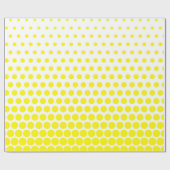 Cadmium Yellow Polka Dot Modern White Cadeaupapier (Vlak)
