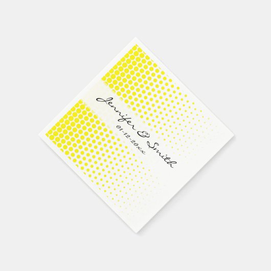 Cadmium Yellow Polka Dot Modern White Servet (Hoek)