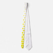 Cadmium Yellow Polka Dot Modern White Stropdas (Achterkant)