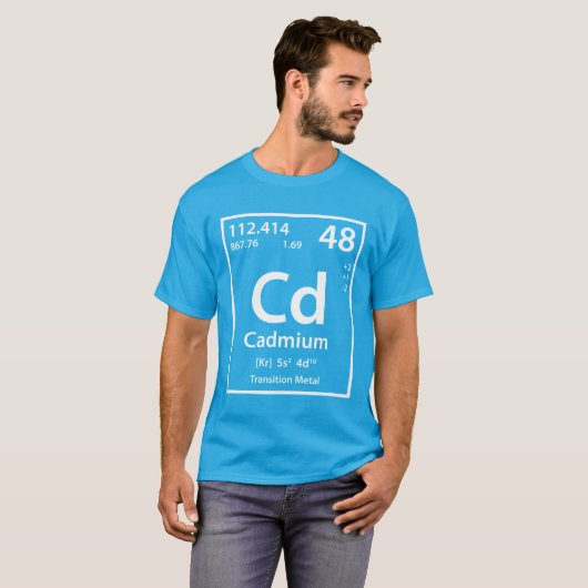 Cadmiumelement (wit) t-shirt (Voorkant volledig)