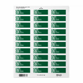 Cadmiumgroene tropische hibiscus; palm etiket (Full Sheet)