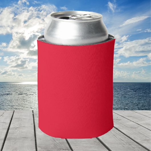 Cadmiumrood effen kleur blikjeskoeler