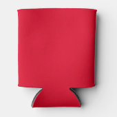 Cadmiumrood effen kleur blikjeskoeler (Voorkant)