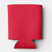 Cadmiumrood effen kleur blikjeskoeler (Achterkant)