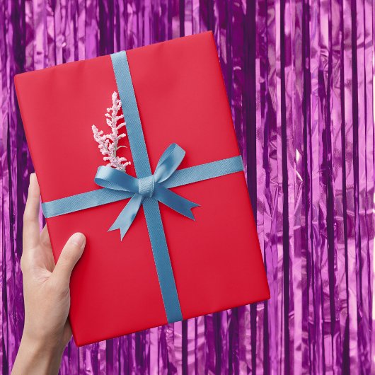 Cadmiumrood effen kleur cadeaupapier
