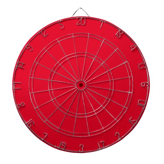 Cadmiumrood effen kleur dartbord (Voorkant)