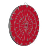 Cadmiumrood effen kleur dartbord (Voorkant Links)