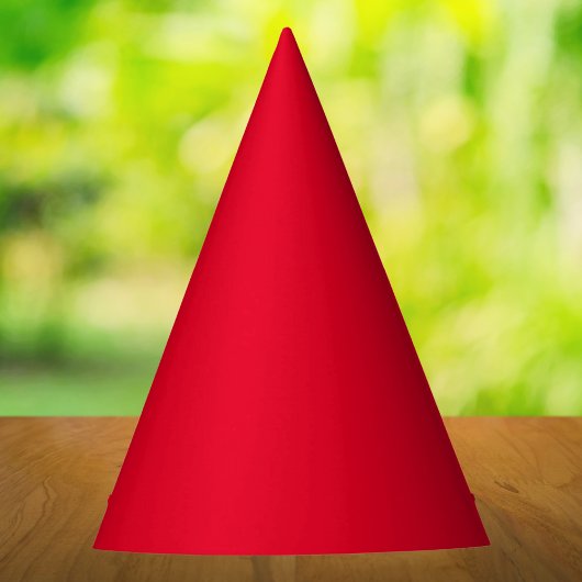Cadmiumrood effen kleur feesthoedjes