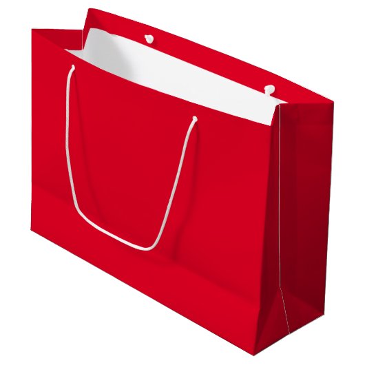 Cadmiumrood effen kleur groot cadeauzakje (Voorkant Gekanteld)
