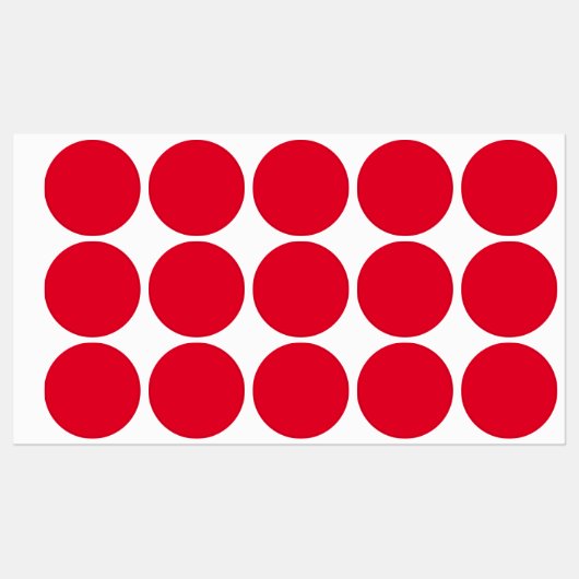 Cadmiumrood effen kleur labels (Vel)