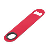 Cadmiumrood effen kleur speed flessenopener (Achterkant Gekanteld)
