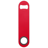 Cadmiumrood effen kleur speed flessenopener (Voorkant)