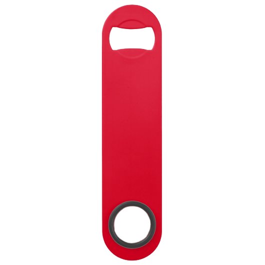 Cadmiumrood effen kleur speed flessenopener (Voorkant)