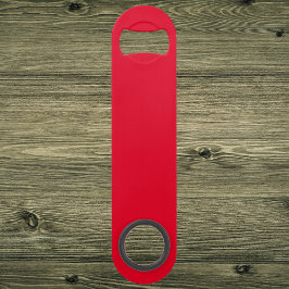 Cadmiumrood effen kleur speed flessenopener