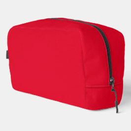 Cadmiumrood effen kleur toilettasje