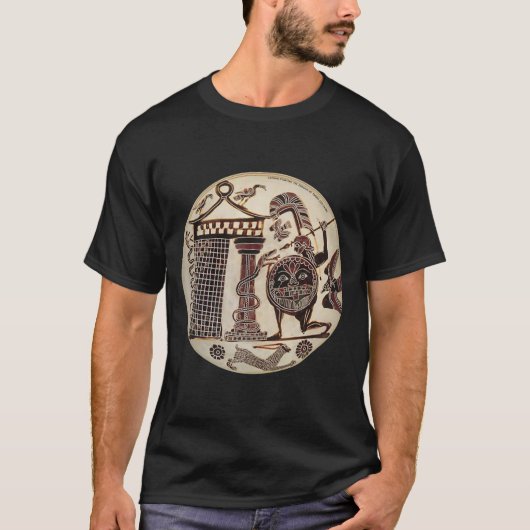 Cadmos vecht tegen de draak van Thebes T-shirt (Voorkant)