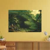 Cadmus en Dragon Canvas Afdruk (Insitu (Woonkamer))