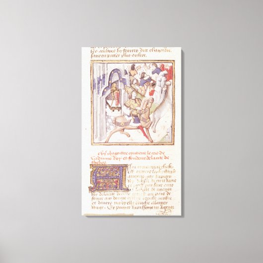Cadmus, oprichter van Thebes Canvas Afdruk (Voorkant)