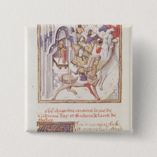 Cadmus, oprichter van Thebes Vierkante Button 5,1 Cm