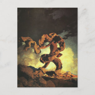Cadmus Sowing the Dragon's Teeth, Maxfield Parrish Briefkaart