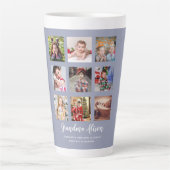 CADOFO'S OMA EN OPA FOTOCOLLAGE GIFTS - Stofblauw Latte Mok (Voorkant)
