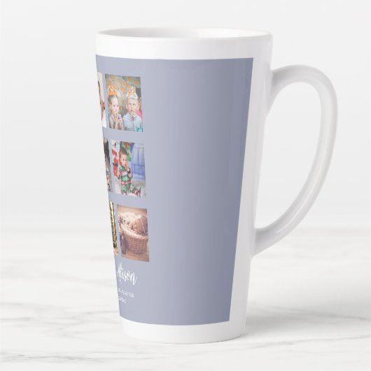 CADOFO'S OMA EN OPA FOTOCOLLAGE GIFTS - Stofblauw Latte Mok (Rechts)