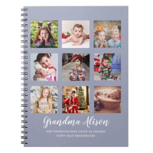 CADOFO'S OMA EN OPA FOTOCOLLAGE GIFTS - Stofblauw Notitieboek