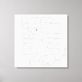 Cador Dog met Squares Original Drawing Canvas (Voorkant)